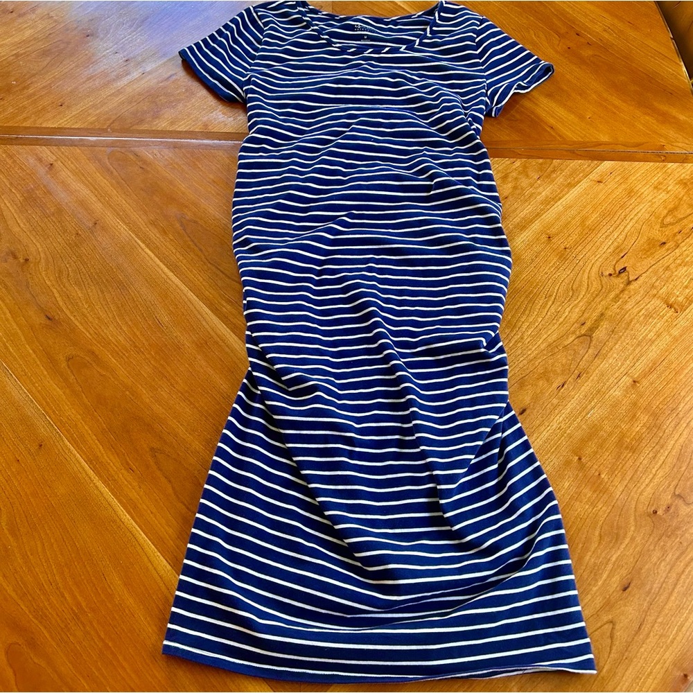 Isabel Maternity Bodycon Striped Dress